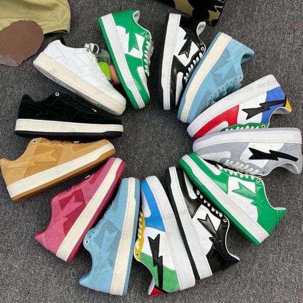

bapestas baped sk8 sta mens running shoes bapesta designer camo black white green orange camouflage men women trainers sneakers fashion pl v