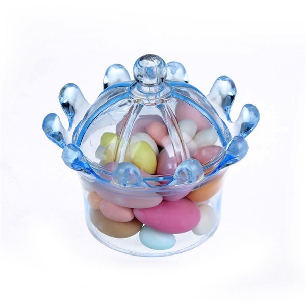 12pcs sevimli şeker kutusu bebek duş iyilikleri hediye kutuları parti süslemeleri tepsisi doğum günü düğün tacı 220427