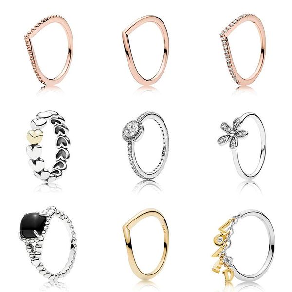 

2019 new 100% 925 sterling silver pandora ring 186315 186314 186316cz 190898 190946cz 190932cz 197188nck 166314 167799cz233e