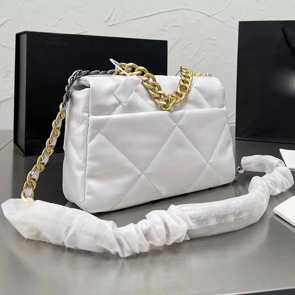 

women crossbody glitter designer bags pearlescent white genuine leather classic handbags flap diamond quilting shoulder bag chain for womens
