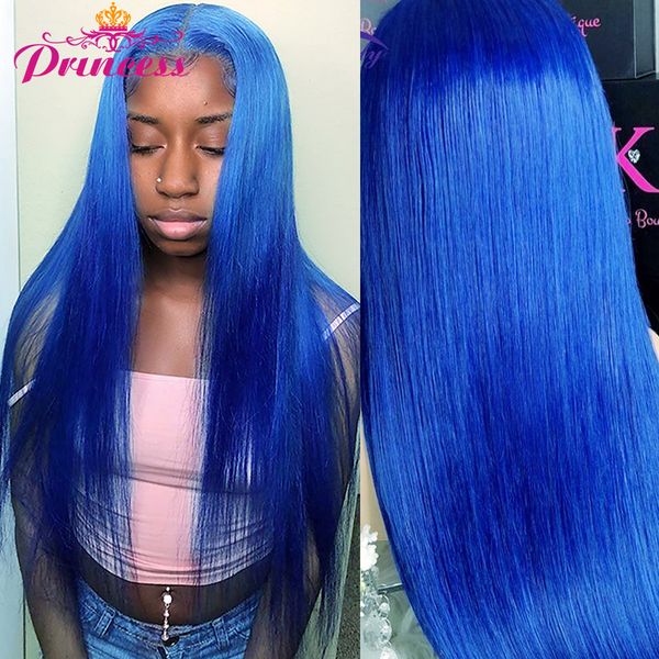 

accessories princess blue colored lace front wig human hair wigs for black women brazilian straight lace frontal wig hd transparent wigs cos, Silver