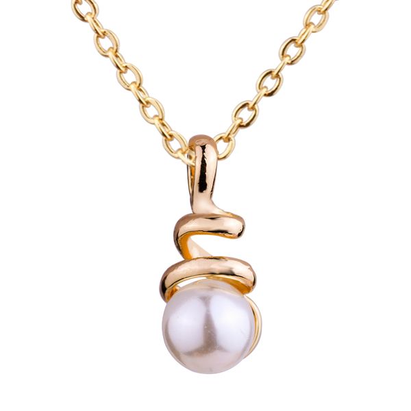 

18k gold plated pendant necklace freshwater cultured pearls necklaces gift for woman jewelry, Silver