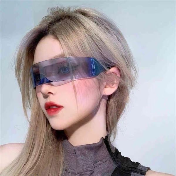 

sunglasses science eyeglasses and technology sense glasses network red bouncing di hip hop cyberpunk one men's women's, White;black