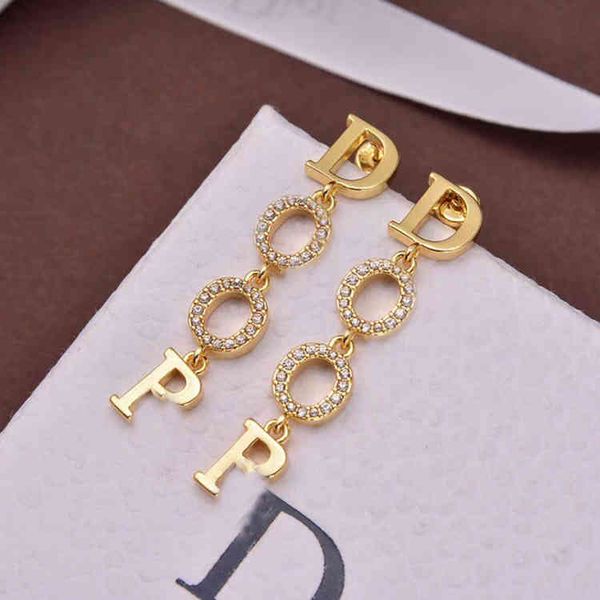 

2022 factory wholesale new di home simple tassel sense advanced personality versatile earrings women, Golden