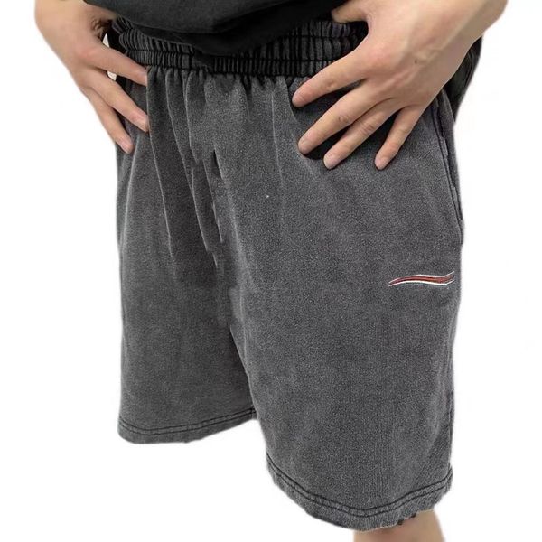 

22ss men s short pants brand street style shorts limited edition design imported pure cotton material fried snowflakes ruin embroidery pant, White;black