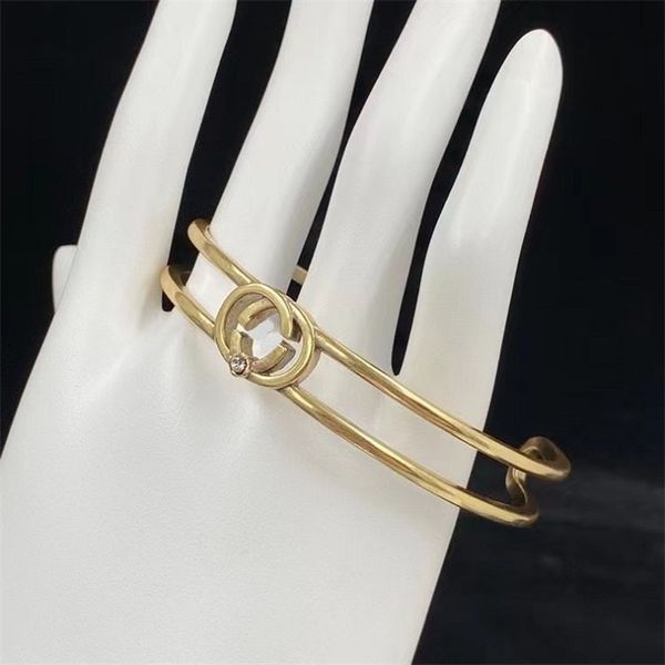 

jewelry online 2022 open fashion adjustable brass material niche design bracelet, Black