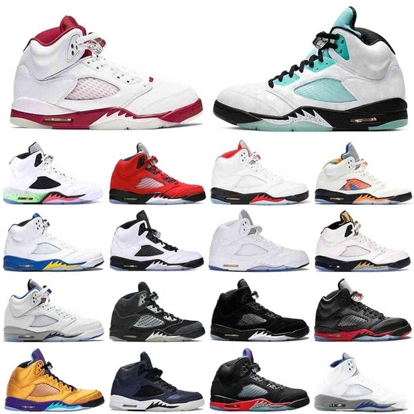 

basketball shoes men 5s 5 silver oreo fire red laney island green metallic gold mens trainers sneakers size us 7-13