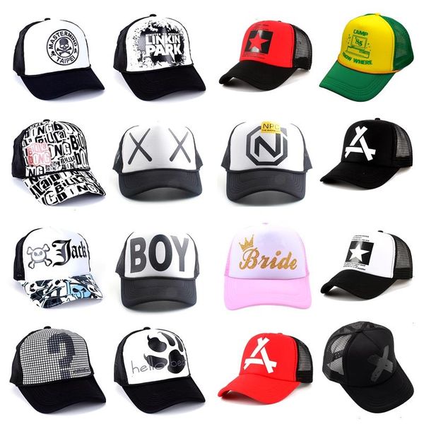 

summer baseball cap for men womens snapback adjustable casual hip hop breathable mesh trucker sun dad hat dropshipping, Blue;gray