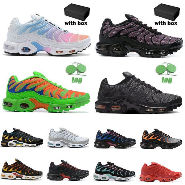 

2022 tn latest mens womens plus tns running shoes rainbow su mean green multity swush white red sign gradient grey combo blue graphy pack sk