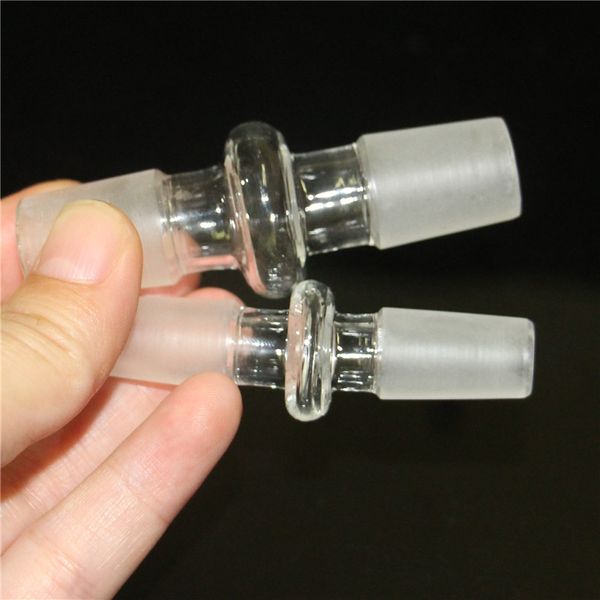 Adattatore per bong in vetro per narghilè 14mm 18mm Convertitore per connettore riduttore adattatore per cupola in vetro maschio femmina dritto 14,5mm 18,8mm