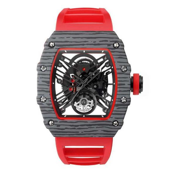 

50mm skone brand large dial mens watches comfortable strap watch accurate travel time transparent quartz movement business masculine, Slivery;brown