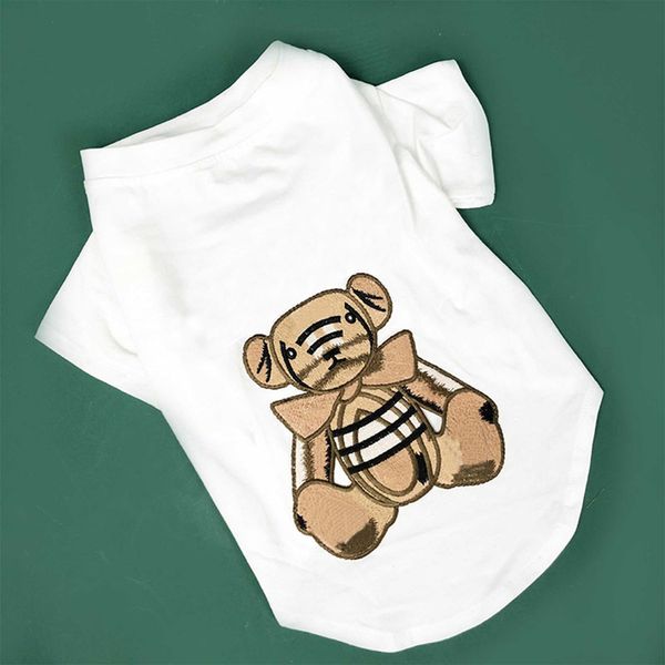 

summer dog clothes t-shirt for french bulldog cotton embroidered pet clothing chihuahua yorkie clothes breathable dog t-shirt cx220317
