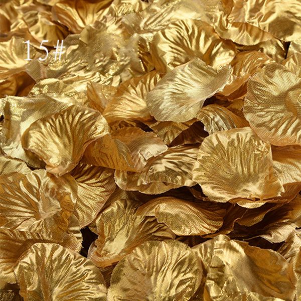 Hochzeitsblumen 1000 PCs/Los Gold Silber Rose Blütenblätter formale Abend Party Dekoration Polyester Künstliche Rosendekor Accessoire