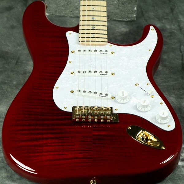 

exclusive richie kotzen st transparent red burst electric guitar