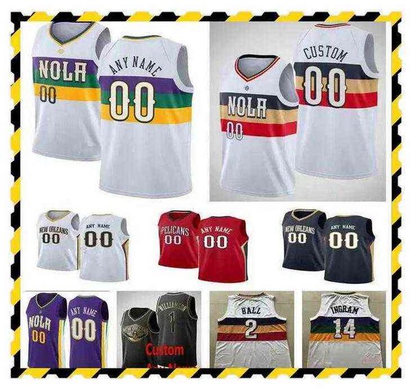 

screen printed custom 2 ian clark 8 jahlil okafor 10 jaxson hayes nickeil 0 alexander-walker basketball jerseys''nba''je, Black