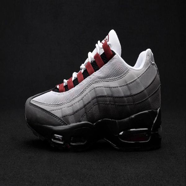 

95 mens womens running shoes classic grey red 95s trainer surface cushion breathable sports sneakers 40-46271w, Black