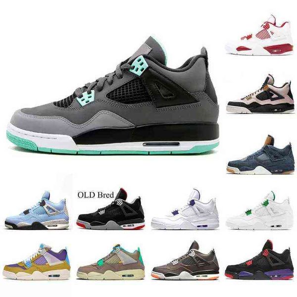 

neon 4 mens basketball shoes 4s pure money black cat university blue men sports trainers comfortable.