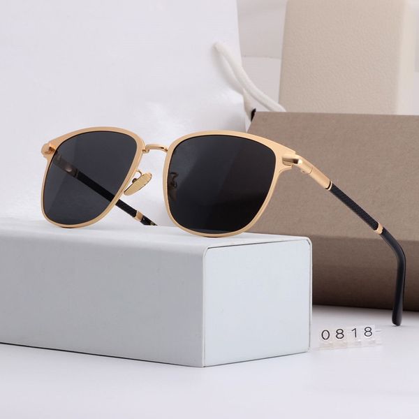 

men's and women's fashion sunglasses metal frame polarized color film lens anti-ultraviolet radiation holiday leisure 7 colors opt, White;black