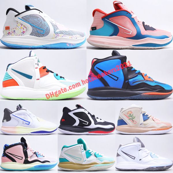 

kyries 5s low basketball shoes infinity 8s valentine's day madder root cny butterfly effect dominoes tie-dye nature time men women snea, Black