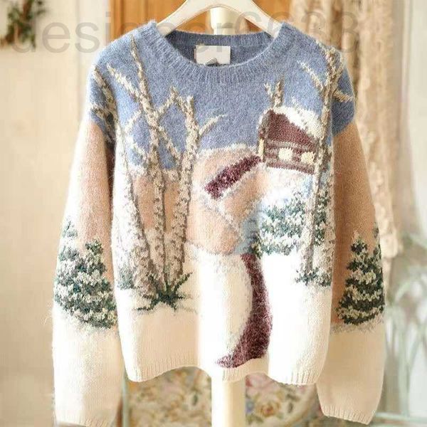 

women's knits & tees designer sweater female autumn and winter wear picture nordic iceland fel island ancient sweater coat 9jv9, White