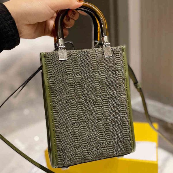 

designer mini tote women embroidery handbag amber handle shoulder bags messenger crossbody clutch lady purse 220524