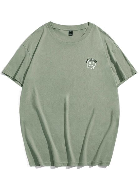 

men drop shoulder letter and cartoon graphic tee c5ab#, White;black