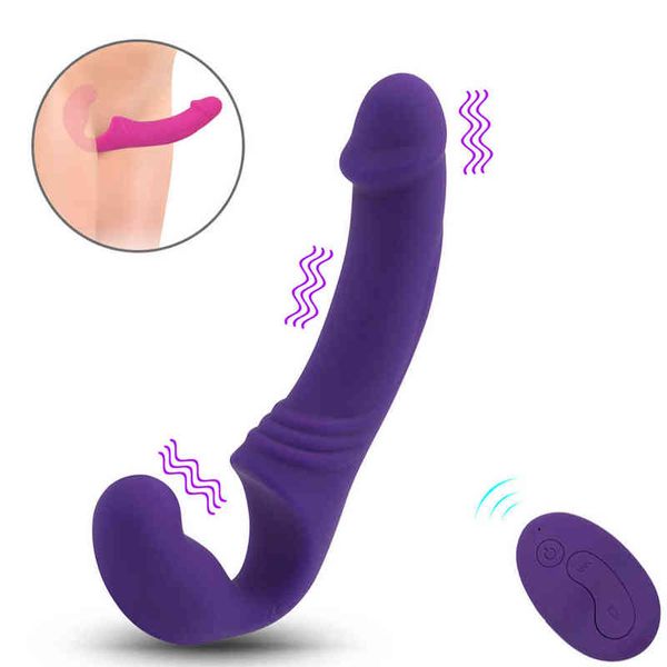 Nxy Sex Products Dildos, Lesben, trägerlos, Strapon-Dildo, 11 Modi, Fernbedienung, Vibrator, Gürtel auf Erwachsenenspielzeug für Frauen, schwule Eltern, Intimprodukte, 1216