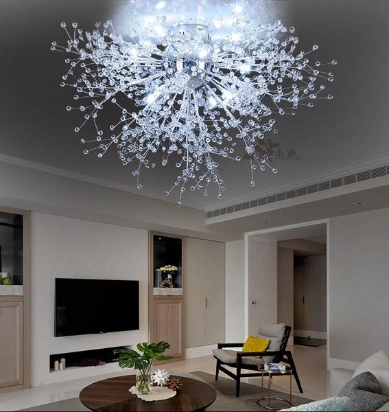 Pendelleuchten Moderne Löwenzahn LED Unterputz Deckenleuchte Klare Kristalllampe für Küche Schlafzimmer Wohnzimmer Foyer Elegante Beleuchtung Fixtu