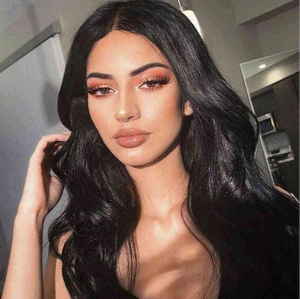 

nxy wigs wig women's long curly hair fashion chemical fiber big wave, Black