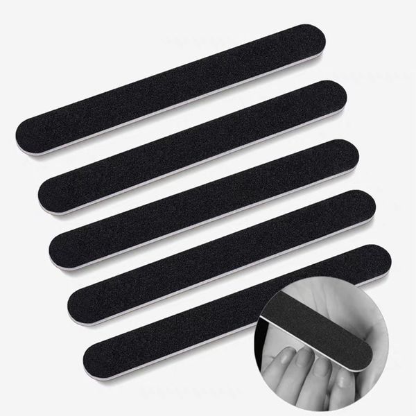 50 pz/lotto nero levigatura lima per unghie professionale smeriglio carta vetrata nera sottile per unghie strumenti per manicure