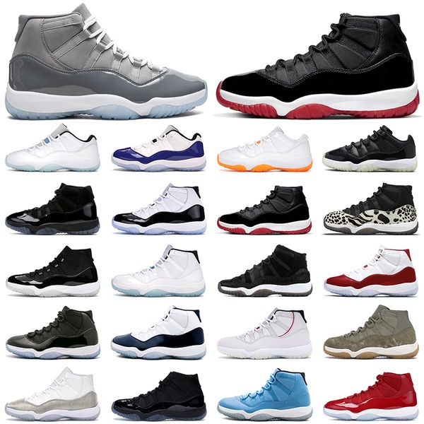 

jumpman 11 11s men basketball shoes 25th anniversary cool grey cherry bred concord navy gum women mens trainers outdoor sports sneakers