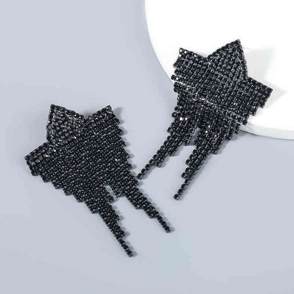 

dangle jijiawenhua new sparkling rhinestone tassel claw pendant style women earrings dinner party fashion jewelry accessories 220713, Silver