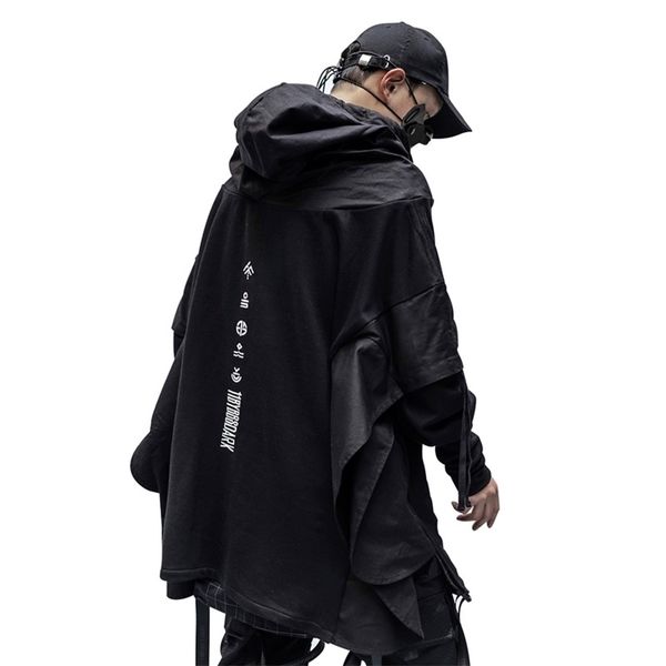 

techwear hoodie men black gothic cosplay japanese streetwear clothing 220805