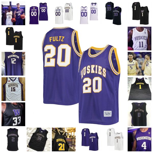 

20 markelle fultz jersey custom washington huskies basketball jersey lorenzo romar 5 eldridge recasner 20 quincy pondexter 35 louie nelson d, Black