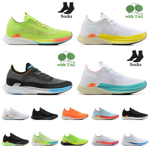 

fly knit running shoes fashion women men zoomx streakfly proto runner sneakers pn dust orange black green blue white sliver pink orange mens