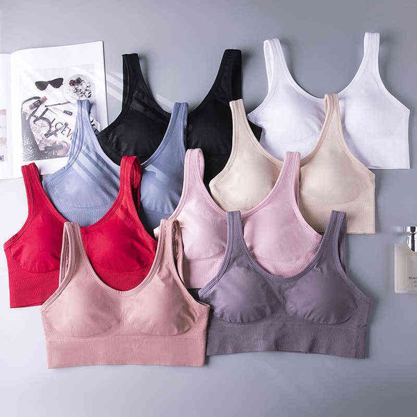 

luxury designer women's vest 2022 beautiful back fitn yoga sports underwear large bra version, White
