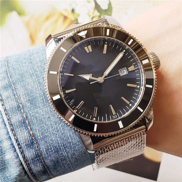 

shrimp 2022bnl steel band business men's automatic mechanical watch, Slivery;brown