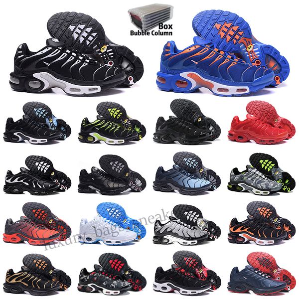 

new arrival running mens shoes rainbow white black red tn ultra chaussures plus sneakers breathable requin trainers for men eur 40-47