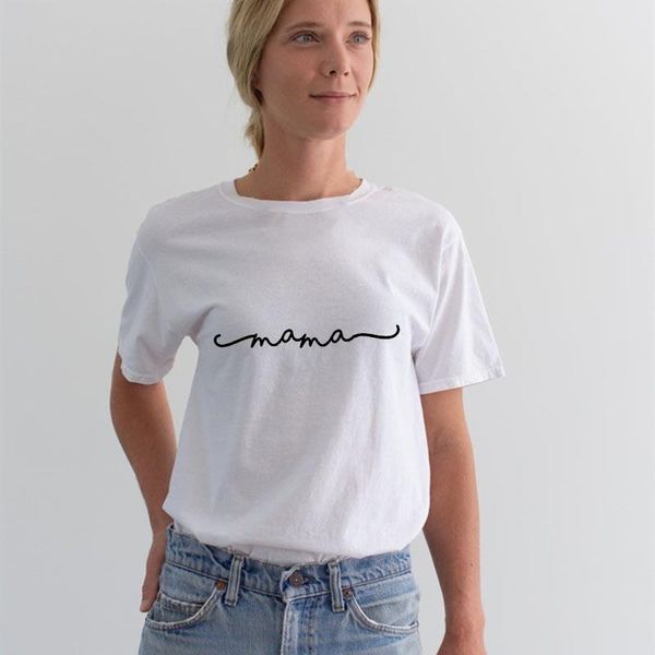 T-Shirt da donna Donna 2022 T-shirt estive Mamma Lettera Stampa Moda T-shirt da donna Top Casual O-Collo Camicia Graphic T-shirt femminile