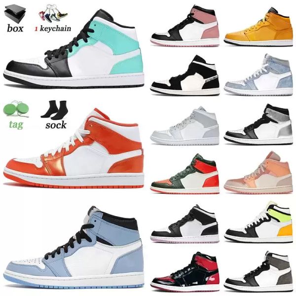 

2023 new basketball shoes 1 1s mens womens mid tropical twist iglo mens runinng trainers jumpman electro orange university blue sneakers jor
