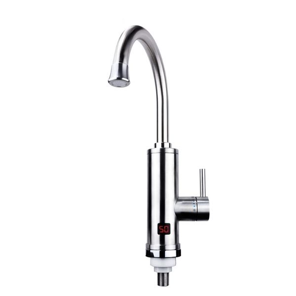Tocca inossidabile rubinetto dello scaldabagno istantaneo con acqua di riscaldamento istantanea Acqua di rubinetto con display a temperatura T200423
