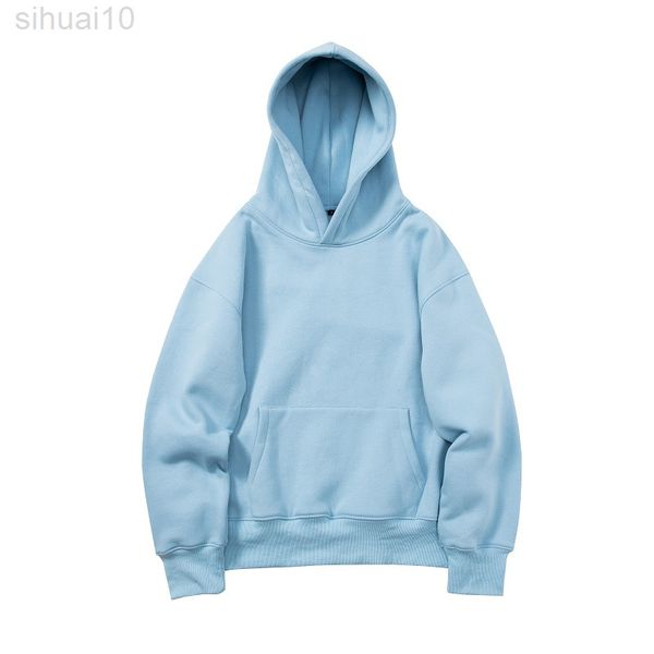 

streetwear oversized sweatshirt mannen en vrouwen fleece winter hoodies hip hop hoody l220730, Black