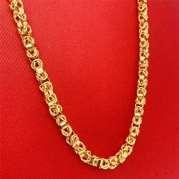 

men necklace chain solid heavy 18k yellow gold filled classic male jewelry gift 60cm long, Silver