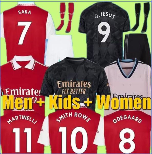 

soccer jerseys 22 23 smith rowe pepe saka fans player version odegaard thomas g.jesus martinelli tierney 2022 2023 no more red football shir, Black;yellow