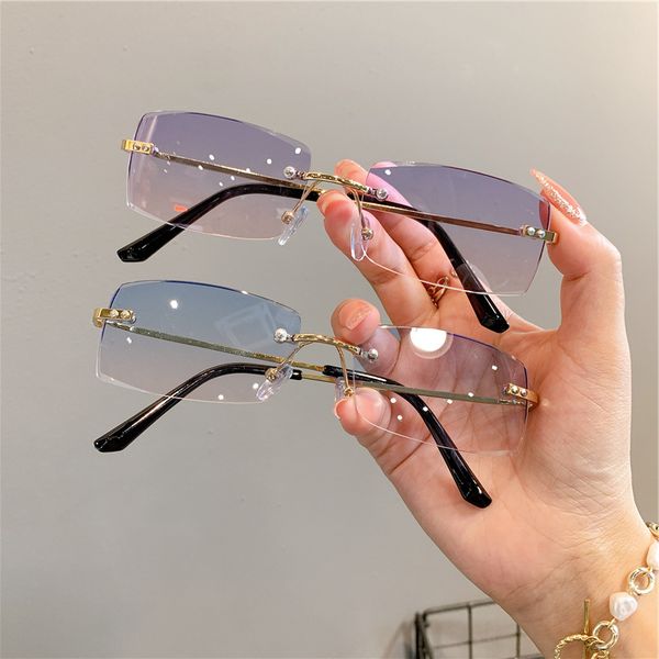 

shad for women wholale luxury digner brand digner sunglass rimls glass 2022 vintage rectangle eyewear uv400, White;black