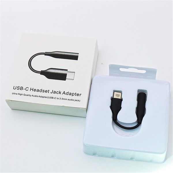 Tipo C a 3.5mm Jack fone de ouvido USB para AUX Headphones Adaptador Adaptador Cabo de áudio para Huawei Samsung Xiaomi USB-C Conversor de música