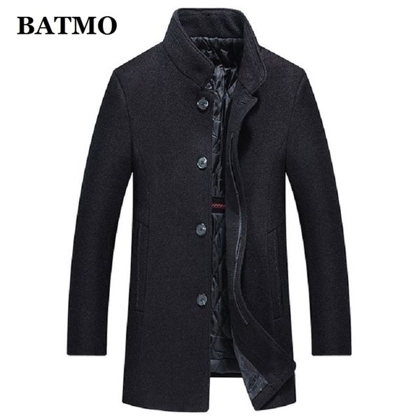

batmo arrival winter wool trench coat menmens wool casual jacketsplussize m4xl al51 201116, Black;brown