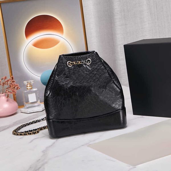 

5a + clutch bucket backpack bag women handbags fashion designers bags 2021 gold chain bag cowhide leather wallet classic