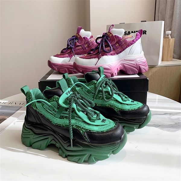 

blue crystal bottom women sport shoes outdoor fashion casual chunky sneakers breathable female sneakers brand womens trainers 220623, Black