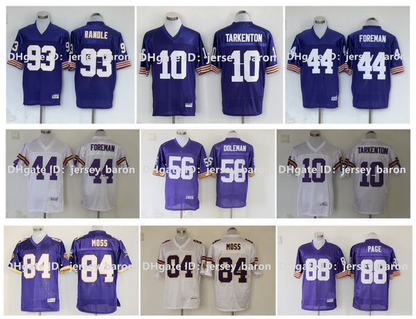 

throwback football jersey 84 randy moss alan page fran tarkenton chuck foreman paul krause alan page 28 adrian peterson john randle chris do, Black;red